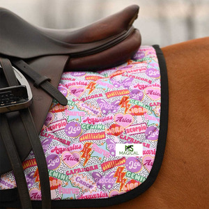 แผ่นรองอานม้าคุณภาพสูง ลายซันสัญลักษณ์แบบซับลิเมชั่น คุณภาพเยี่ยม แผ่นรองอานม้าสำหรับขี่ม้า ใช้ได้หลากหลาย - Product Image 3