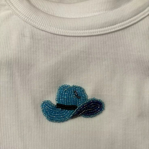 Camiseta de manga larga con un solo hombro para mujer, estilo vintage americano, con mangas abullonadas con cuentas y cintura ajustada, top con hombros descubiertos - Product Image 3