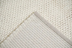 Alfombra Trenzada a Mano de Lana/Algodón con Diseño de Guijarros |   Alfombra de área con borde texturizado de tamaño personalizado |   Alfombra Tradicional de Pelo Plano Ecológica - Product Image 3