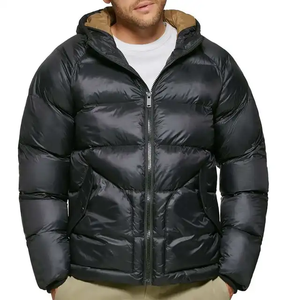 Tendances classiques : Vestes d'hiver pour hommes à capuche, coupe-vent, fermeture éclair, 100 % polyester, légères, qualité OEM supérieure - Product Image 4