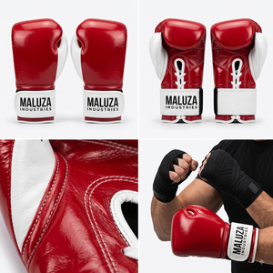 Guantes de Boxeo Profesionales MALUZA INDUSTRIES, con Logotipo Personalizado, para Entrenamiento de Kickboxing, Sparring, para Hombres y Mujeres, de Cuero PU Transpirable - Product Image 5