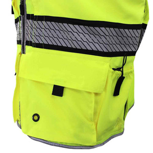 Wholesale Custom logo Mesh <b>Reflective</b> Security <b>Running</b> Vest <b>Reflective</b> Zipper Safety <b>Jacket</b> Clothing Construction Safety Vests - Product Image 5
