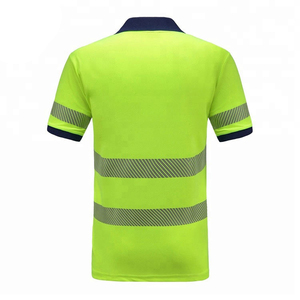 Best Selling Hi Visibility Workwear <b>Polo</b> Shirt in Safety <b>Orange</b> Reflective Strips Polyester/Cotton Breathable Customizable Logo - Product Image 4