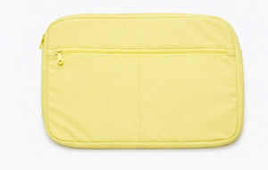 Blue Recycled Cotton Laptop Sleeve Tablet Case Zipper <b>Computer</b> <b>Bag</b> for Office Travel - Product Image 3