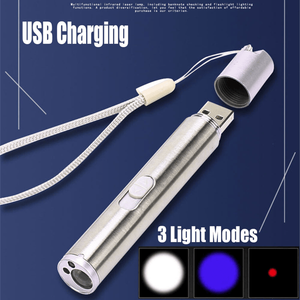 3-in-1 1MW USB Rechargeable UV Light Lamp Red Laser Beam Pet Toy Pen Flashlight with 3 Modes - Product Image 5