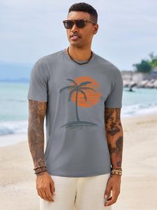 Camiseta de Algodón Suave para Hombre, Diseño Nuevo, Color Sólido, Ligera, Cómoda, Informal, para Uso Diario, Transpirable y de Secado Rápido - Product Image 2