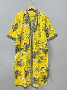 Kimono de Algodón de Lujo con Estampado Floral, para Verano e Invierno, con Cordón Ajustable, Regalo para Damas de Honor, Ropa de Estar por Casa y Playa - Product Image 2