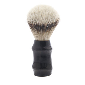 Pinceau à raser artisanal en corne de buffle écologique, qualité artisanale naturelle pour le soin de la barbe et la toilette masculine - Product Image 5