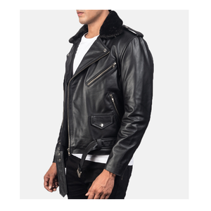 Heavy Duty <b>Men</b> Leather Motorcycle <b>Jacket</b> Windproof Genuine Leather Rider <b>Jacket</b> for Winter Season - Product Image 5