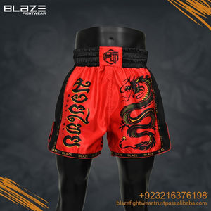 Pantalones Cortos de Boxeo Muay Thai con Diseño Personalizado, Ligeros, de Secado Rápido, Colores Degradados, Satén/Poliéster/Algodón - Product Image 3