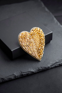 personalized embroidered brooch artistic creative handcrafted embroidered brooch - Product Image 2