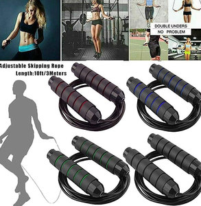 Cuerda de Saltar Ajustable de Alambre de Acero con Rodamientos de Bolas, Mango de Espuma, Sin Enredos, para Gimnasio y Entrenamiento en Casa - Product Image 6