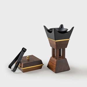 Quemador de Incienso de Madera Natural Hecho a Mano con Bolsa de Almacenamiento de Algodón, Quemador de Incienso de Madera Ecológico con Bolsa de Transporte - Product Image 1