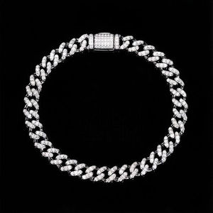 Bracelet cubain en moissanite simple rangée de 6 mm, bracelet tennis diamant, bijoux hip-hop, bracelet de luxe - Product Image 3