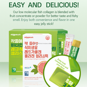 Chew de colágeno coreano con elastina y péptidos marinos para Skin Glow 60 Jelly Sticks - Product Image 3