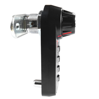 Serrure à combinaison tubulaire en alliage de zinc avec système d'accès à double clé, entraxe de 60 mm, finition noire plaquée zinc, grade 2 ANSI