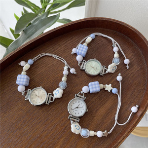 Reloj de Cuarzo con Colgante de Pulsera de Moda para Estudiantes, Estilo 2026, Decoraciones de Estrellas Azules, para Mujeres y Niñas - Product Image 5