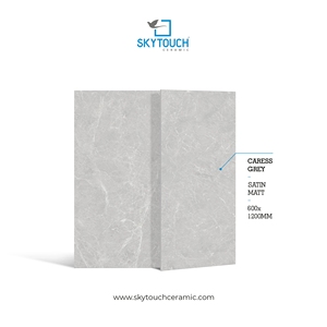 Azulejos de Porcelana Mate Antideslizantes de Cuerpo Completo, Color Gris Jaspeado, 600x1200, Serie Ladrillo Refractario Piedra Bruta, para Habitaciones Modernas, Apartamentos y Hoteles - Product Image 5