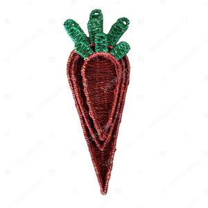 Bandeja de mimbre tejida a mano con forma de fruta, bandeja de servir con forma de corazón de zanahoria, pequeño soporte para servir en la cocina. - Product Image 6