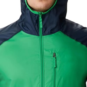 AORAIN <b>SPORTS</b> Men's Hooded Windproof <b>Jacket</b> Green Navy Color Blocking Polyester Sporty Spring Wear Zipper Closure - Product Image 5