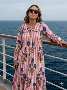 2023 New Arrivals Summer Eco-Friendly Women's Casual Bohemian Floral Long Maxi <b>Dress</b> Tie Dye Gypsy Chic <b>Viscose</b> Crepe V-neck - Product Image 5