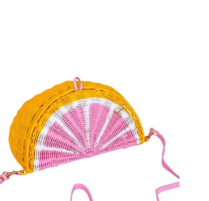 Panier de rangement en rotin de haute qualité pour fruits, boîte cadeau créative en osier rose et bac de rangement ludique d'été pour enfants - Product Image 6
