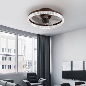 Moderno minimalista ventilatori a soffitto con lampadario ad anello telecomando per camera da letto vivaio soggiorno - Product Image 2