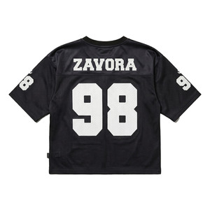 Maillot de football américain court en maille style Y2K pour femme, impression personnalisée pour équipe de football, marque privée ODM/OEM, mode urbaine - Product Image 3