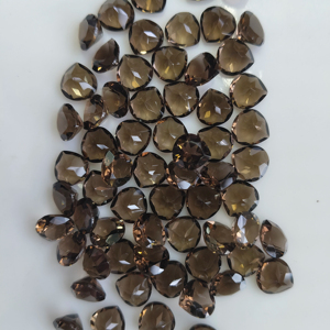 Natural Smoky Quartz 9MM Heart Shape Best Quality Loose Gemstone For Jewelry Making - Product Image 1