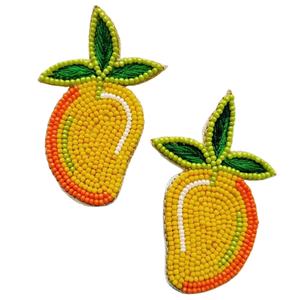 Pendientes Colgantes de Plata con Cuentas de Vidrio Bordadas en Forma de Flor, Inspirados en la Naturaleza, Hechos a Mano, Ecológicos y de Moda - Product Image 4