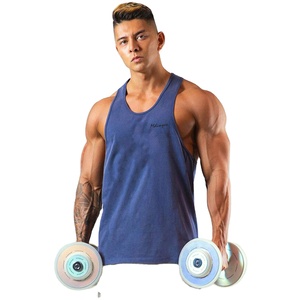 New Arrival Custom Logo Printed Knitted Plus Size Gym Tank Top Men Wholesale Sportswear Washed Technique Custom Slim Fitness 3d - Product Image 2
