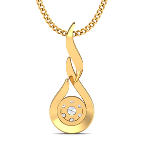 Luxury Women's 18K <b>Gold</b> Diamond <b>Pendant</b> Necklace Water Drop Shape Round Brilliant Cut Box Chain - Product Image 3