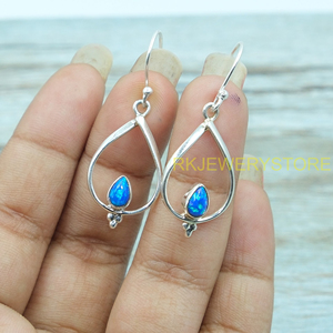 ต่างหูโอปอลประดับเงินแท้ 925 ต่างหูห้อยระย้า ต่างหูโอปอลสวยงาม ของขวัญสำหรับผู้หญิง - Product Image 5