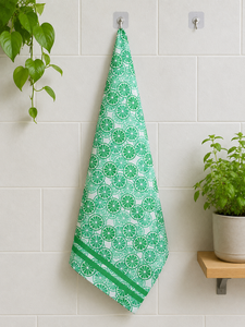 Serviette de cuisine en coton imprimée sur mesure, motif floral, torchon lavable, serviette carrée pour la maison, le restaurant, l'hôtel - Product Image 4