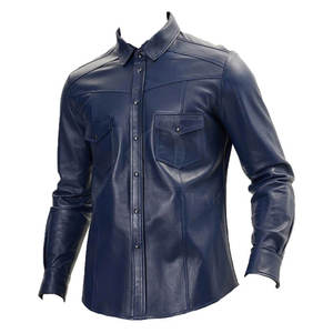 Chemises en cuir de haute qualité pour hommes, coupe confortable, tissu léger, finition douce, idéales pour le bureau et le quotidien. - Product Image 3