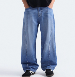 Men's Women's Light Multiple Color Loose Fit <b>Denim</b> Jeans Casual Washed Wide Leg Style Summer Wear <b>Denim</b> <b>Jacket</b> Pant Baggy Styles - Product Image 6