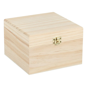 Square Wooden Boxes With Engraved Design And Wood Finished High Standard Natural Wood Box For Home Storage - Product Image 6