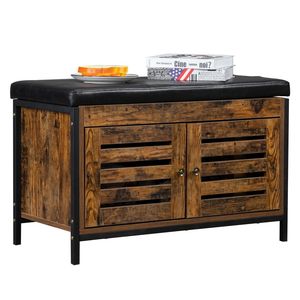 Banc de rangement industriel pour entrée, tabouret de bout de lit, banc de salle à manger, table basse, couloir, livraison gratuite - Product Image 3