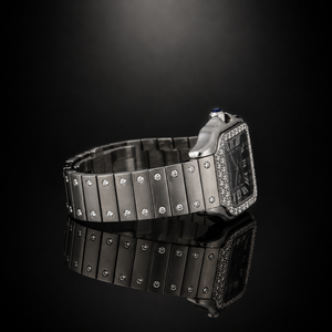 Nouvelle Arrivée Montre Mécanique Analogique Premium Verre Carré Demi-Sertie de Diamants Moissanite Style Hip Hop Luxueux Haute Qualité - Product Image 3