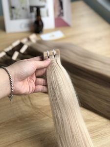 Extensiones de Cabello con Cinta Adhesiva de Cabello Virgen Vietnamita Liso de Color Claro 100% Alineado con la Cutícula, de un Solo Donante, Grado Decolorado - Product Image 3