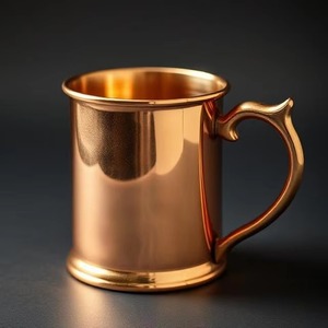 Tazas de Cobre Puro para Fiestas Navideñas, Tazas con Doble Asa de Buena Calidad para Cerveza y Champán, Exportación - Product Image 6