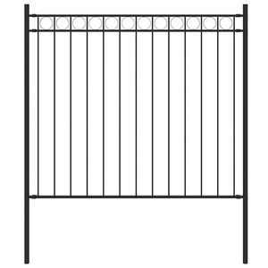Valla de Acero Negra para Jardín de 5.9 pies x 2.6 pies, Producto de Estructuras de Acero - Product Image 1
