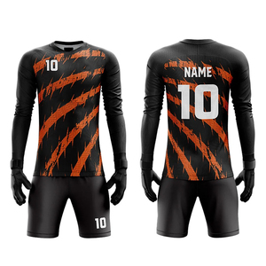 Ensemble de maillot de gardien de but personnalisé en sublimation pour hommes, 100% polyester, vêtements d'équipe - Product Image 1
