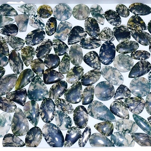Natural <b>Moss</b> <b>Agate</b> Loose Gemstone Wholesale Mix Shape and Size Available Cabochon Loose Gemstone for Use Jewelry Making - Product Image 1