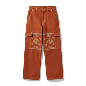 Servicio OEM de jeans holgados personalizados para mujer, pantalones vaqueros de pierna ancha, ideales para ropa urbana, informal y con marca. - Product Image 2