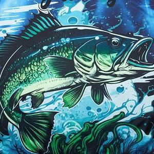 Camiseta de Pesca Personalizada con Logotipo para Hombre, Transpirable, de Secado Rápido, 100% Poliéster, Impresión por Transferencia de Calor, UPF50, para Pesca al Aire Libre - Product Image 2