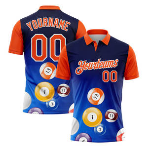 Polos Personalizados para Hombre, Sublimados, 100% Poliéster, Secado Rápido, Deportivos, Ligeros, Manga Corta, Estilo Billar - Product Image 1