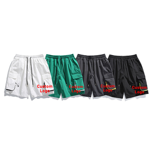 Shorts cargo légers pour hommes, coupe-vent, respirants, en nylon/coton satiné, à séchage rapide, avec fermeture boutonnée, logo personnalisé, pour l'entraînement sportif - Product Image 6