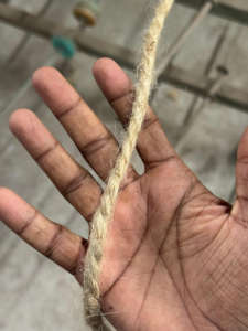 Cuerda de Yute de Grado Industrial 100% Natural, Ecológica, Duradera y Biodegradable, de 3.5mm, 3/4 de Hilo Trenzado, 100m, Alta Calidad JF - Product Image 3