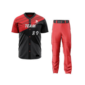 Nueva Llegada de Ropa Deportiva, Tela 100% Poliéster, Transpirable, Ecológica, Ligera, Uniforme de Béisbol Personalizable, Mejor Precio - Product Image 1